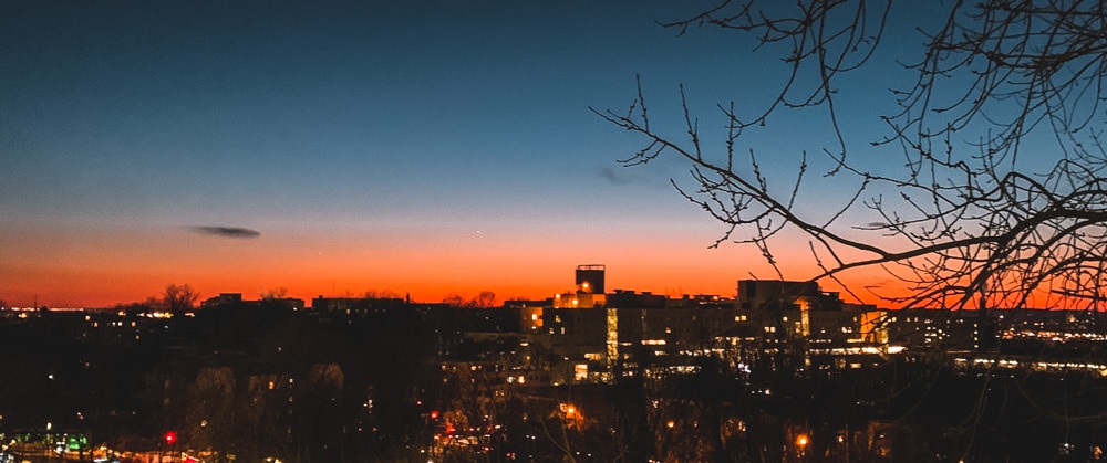 Sunset on Montréal City